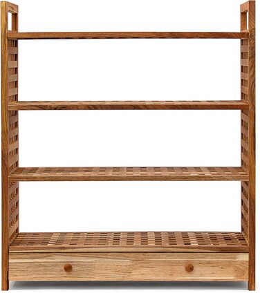 Деревянная полка для обуви с ящиком 81 x 70 x 27 см Relaxdays