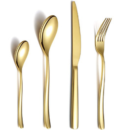 Набор из 24 столовых приборов на 6 персон золотой Berglander