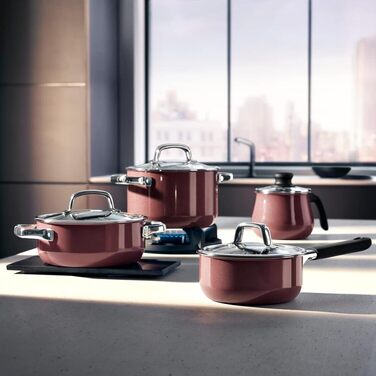 Набор кастрюль 4 предмета  Mineral Rose Quartz Fusiontec WMF