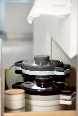 Кастрюля 1.2 л 20 см, эмалированная, черная Riess Aromapots 015042