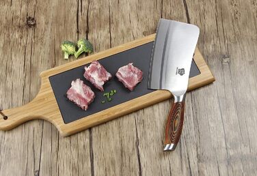 WildMok Нож-топорик для мяса 18 см сталь/дерево паквуд WILDMOK