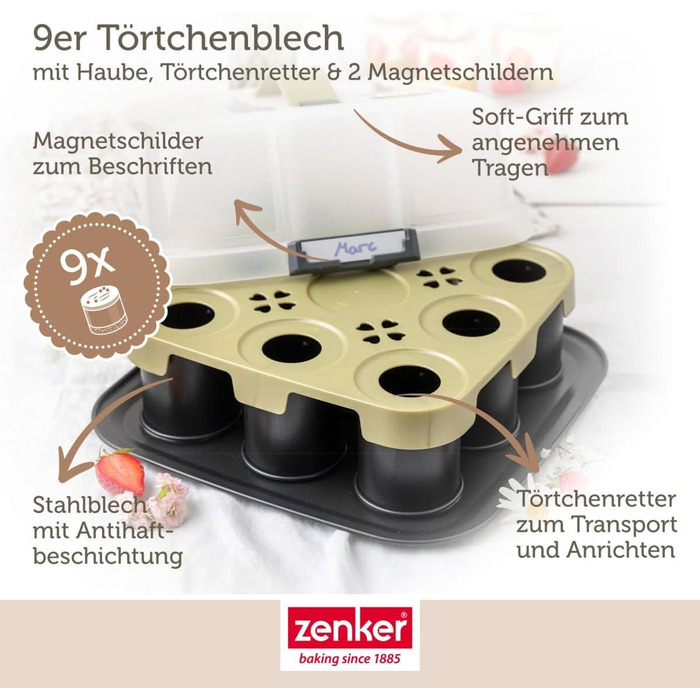 Форма для выпечки краффина на 9 порций с крышкой Zenker