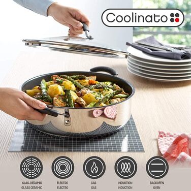 Кастрюля с крышкой 28 см Coolinato