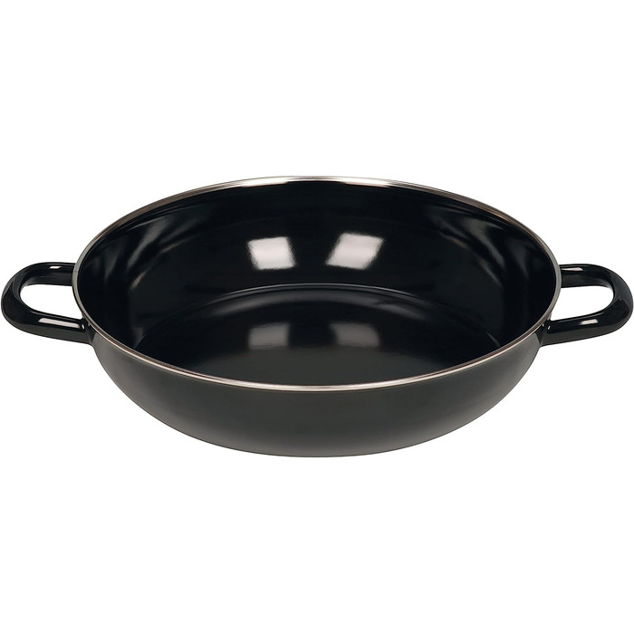 Сотейник 2.2 л 28 см, эмалированный, черный Riess 0077-022