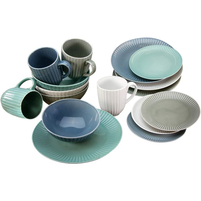 Столовый сервиз на 4 человека 16 предметов Allegra Colours CreaTable