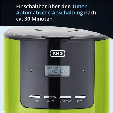 KHG Кофемашина капельная на 12 чашек 1,5 л сталь/стекло/пластик Lime KHG