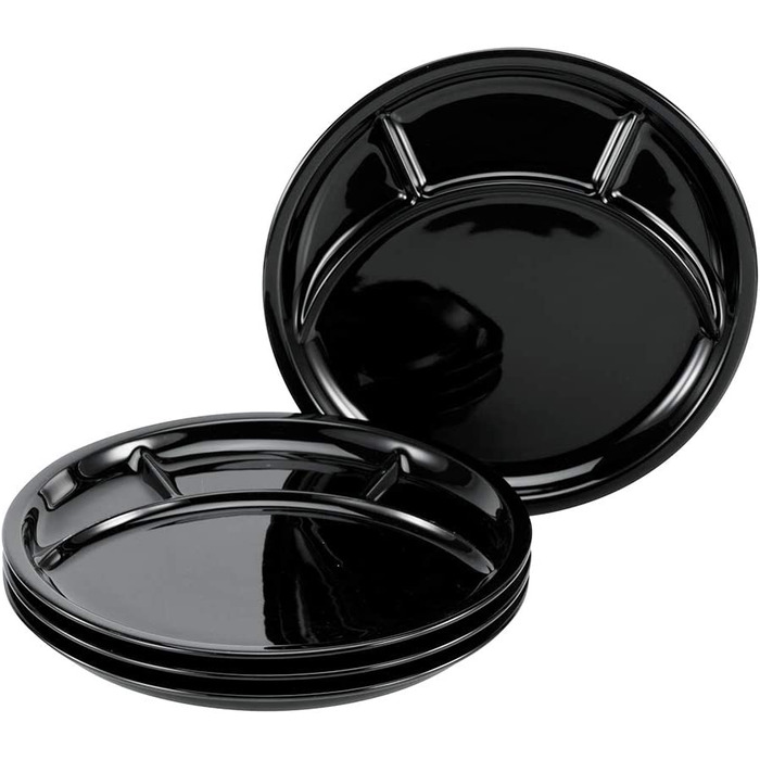 Набор тарелок для фондю и гриля 27 см 4 предмета Black Creatable
