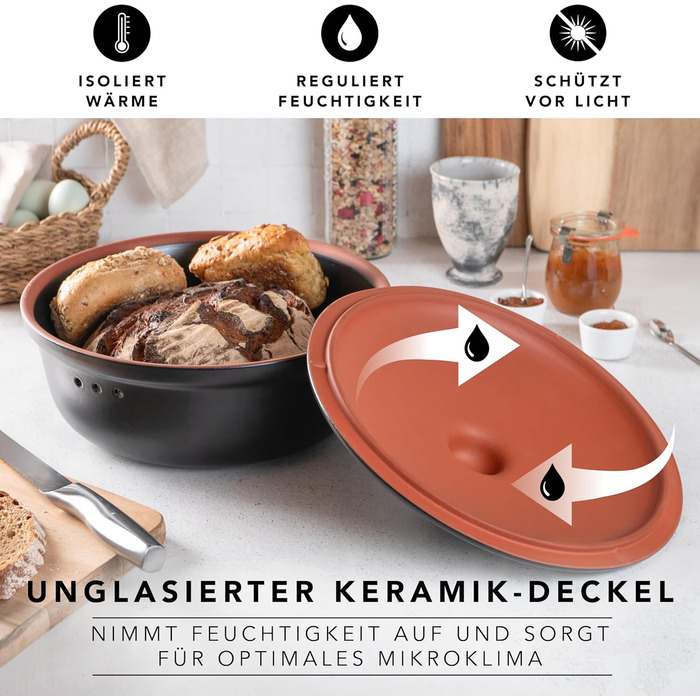 Хлебница 30 см Black Römertopf