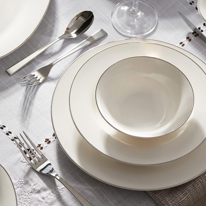 Набор столовой посуды на 12 человек 56 предметов Lexi Platinum KARACA