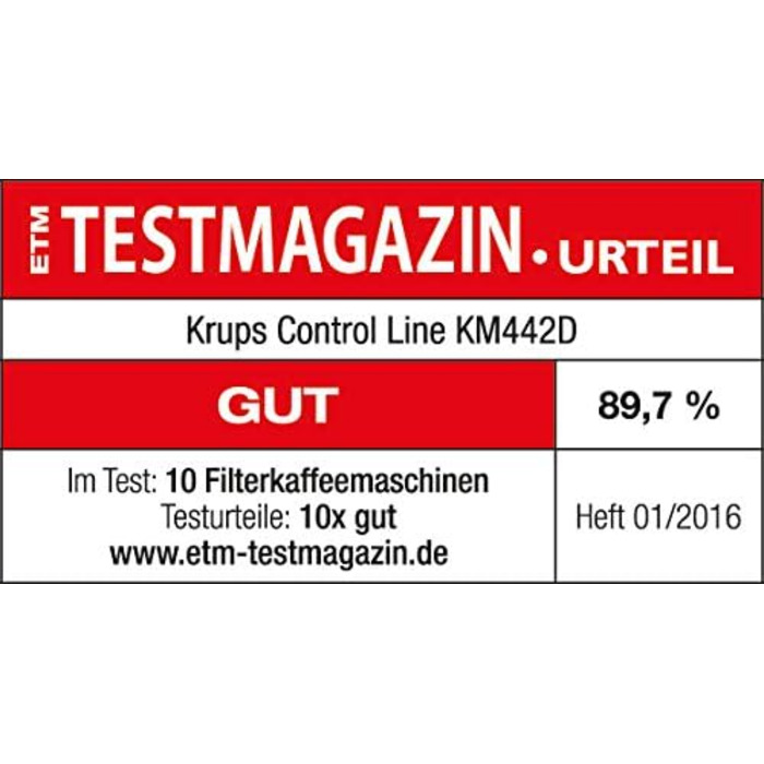 Кофеварка на 10-15 чашек 1000 Вт KM442D Premium Krups