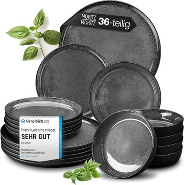 Набор посуды 36 предметов Charcoal VIDA Moritz & Moritz