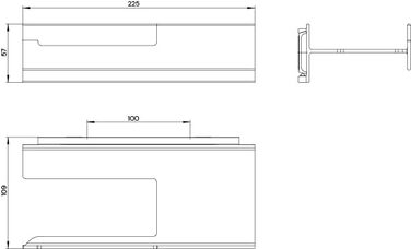 Держатель для туалетной бумаги  с полкой Emco Aura
