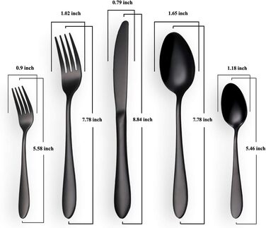 Набор столовых приборов 30 предметов Black HOMQUEN