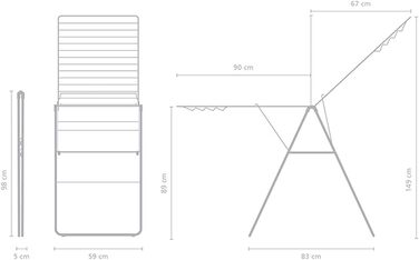 Сушилка для белья напольная 25 м White Наngon Brabantia