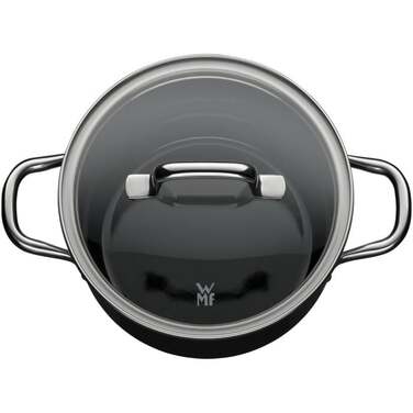 Кастрюля с крышкой 16 см Black Essential Fusiontec WMF