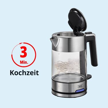 KHG Электрочайник 1 л 2200 Вт стекло/нержавеющая сталь WK-106 GE KHG