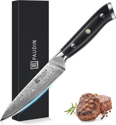 Универсальный кухонный нож из дамасской стали 13 см VG10 PAUDIN