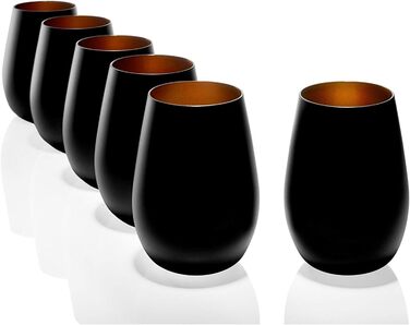 Набор стаканов 6 шт. 465 мл, матовый черный Serie Olympic Stölzle Lausitz