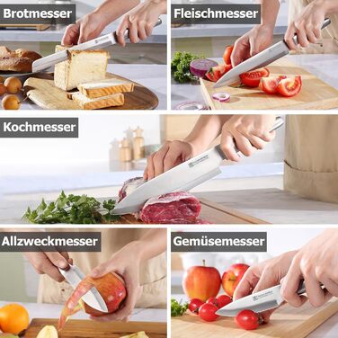 Набор кухонных ножей из нержавеющей стали 5 предметов PAUDIN