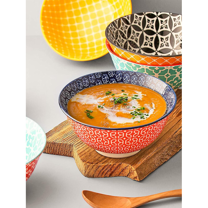 Набор глубоких тарелок 0,68 л 6 предметов Vibrant Colour DOWAN