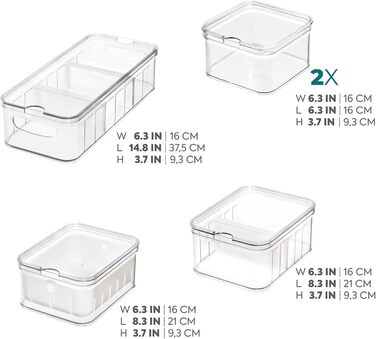 Набор пластиковых контейнеров 5 предметов iDesign