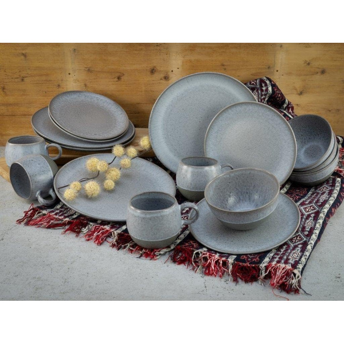 Столовый сервиз на 4 человека 16 предметов Grey Loft Stone Series CreaTable