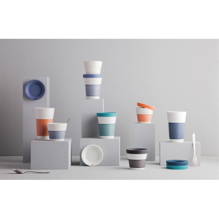 Чашка 0,23 л, с крышкой бело-зеленая Сupit To Go Mugs Magic Grip Kahla