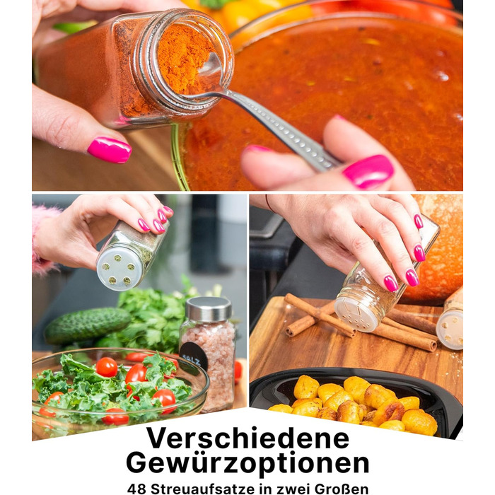 Набор банок для специй 120 мл 24 предмета Deco Haus