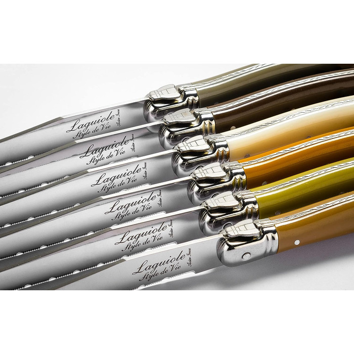 Набор ножей для стейка с подставкой 7 предметов Premium Line Laguiole Style de Vie