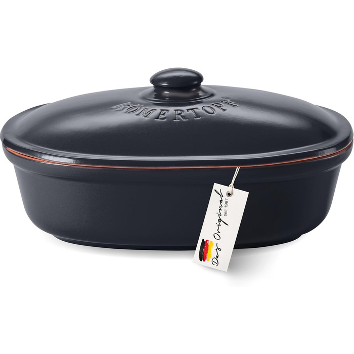 Хлебница 29,5 х 20,5 х 16,5 см Black Medi Oval Römertopf