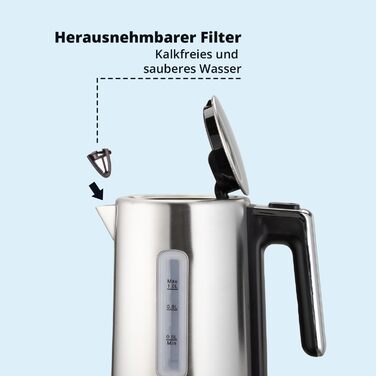 KHG Электрочайник 1 л нержавеющая сталь/пластик WK-105 ES KHG