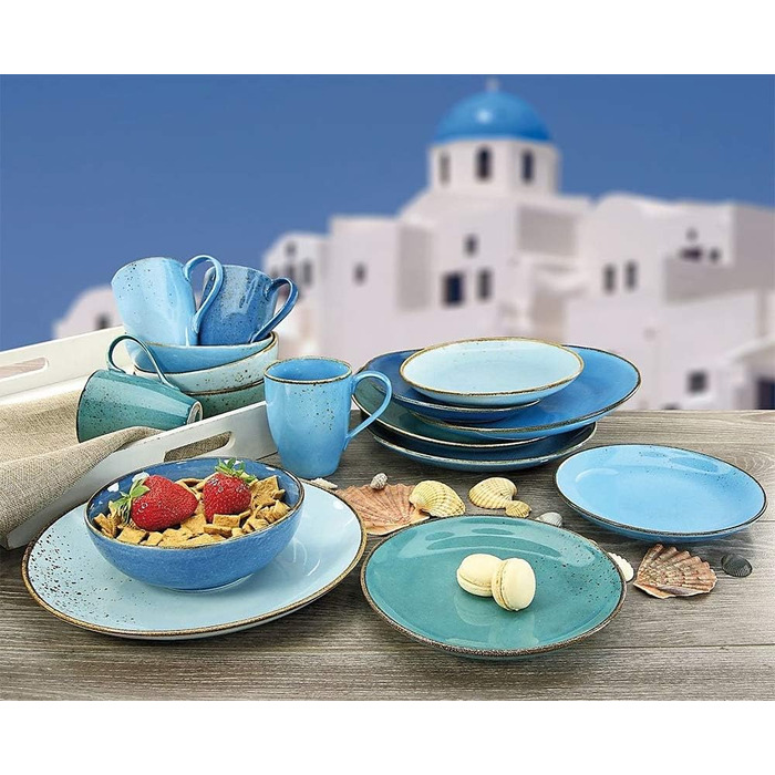 Столовый сервиз на 4 человека 16 предметов Nature Collection Aqua 20063 CreaTable