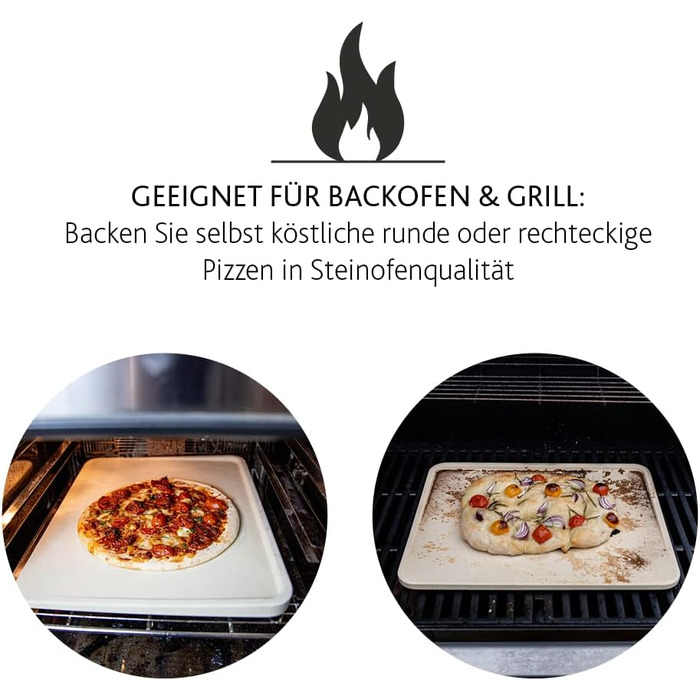 BOSKA Камень для пиццы 32 х 40 х 2 см бежевый кордиерит Deluxe BOSKA