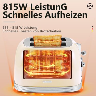 Тостер Wiltal / 815 Вт / на 2 ломтика / с насадкой для булочек / таймер обратного отсчета