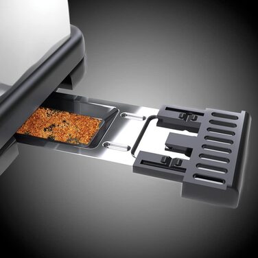 Тостер Russell Hobbs / 1000 Вт / на 2 ломтика / с насадкой для булочек / 6 ступеней