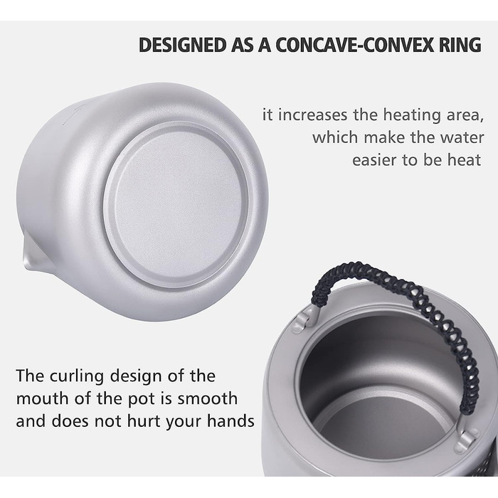 Титановый чайник iBasingo 1,4 л с фильтром