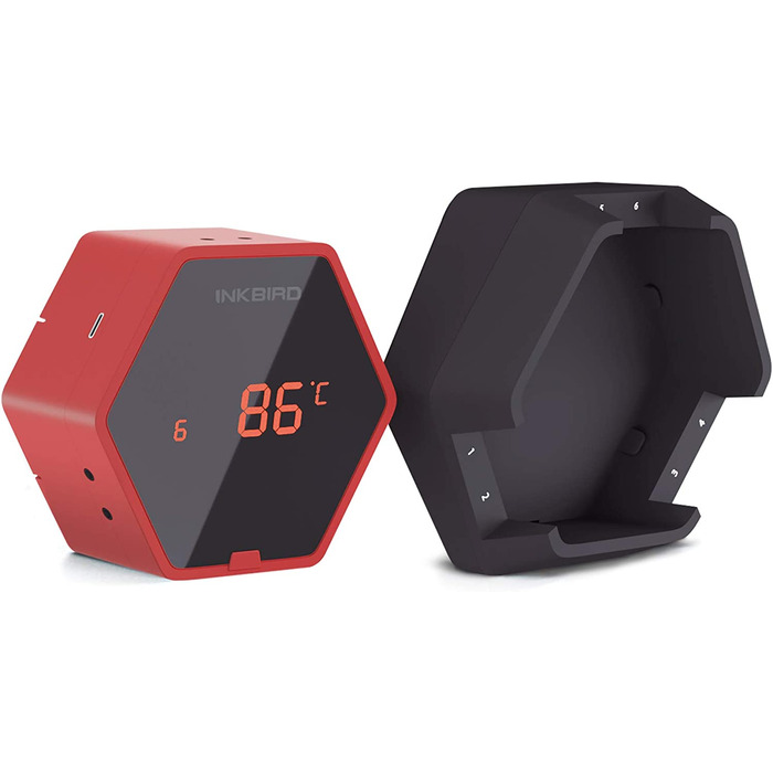 Термометр для мяса Inkbird IBT-6XS из нержавеющей стали, с Bluetooth iPhone Android, 6 зондов