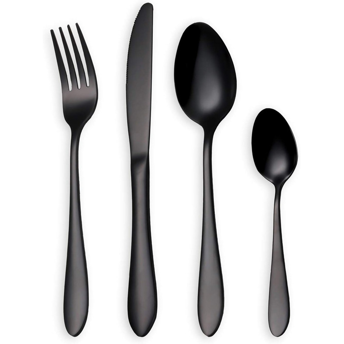 Набор столовых приборов 24 предмета Black HOMQUEN