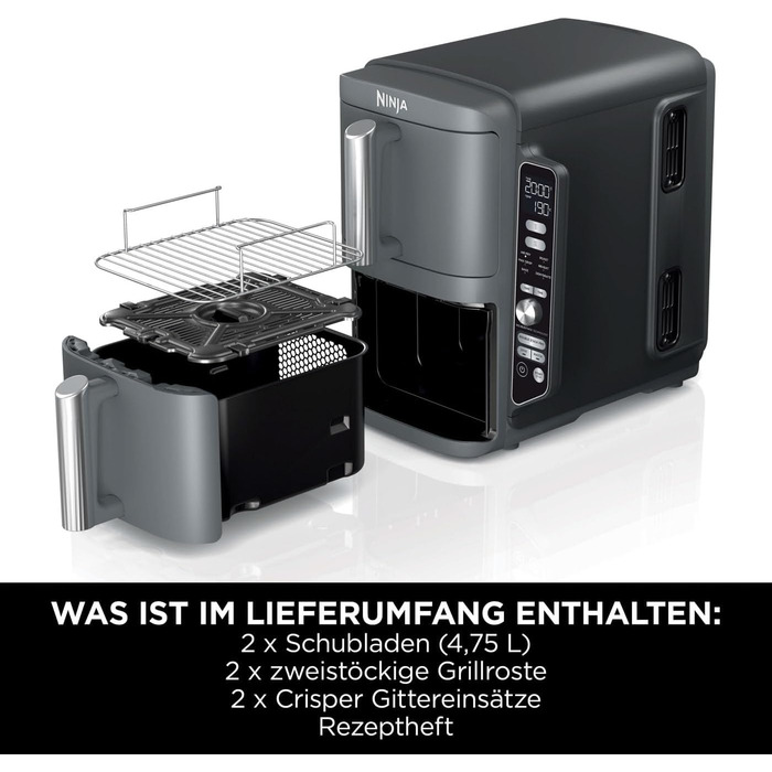 Фритюрница с двойной корзиной 9,5 л SL400EU Double Stack XL Ninja