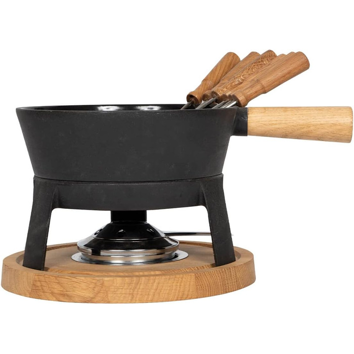 BOSKA Набор для сырного фондю 6 предметов чугун/сталь/дуб Pro L BOSKA