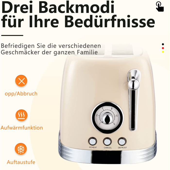 Тостер Wiltal / 815 Вт / на 2 ломтика / с насадкой для булочек / таймер обратного отсчета