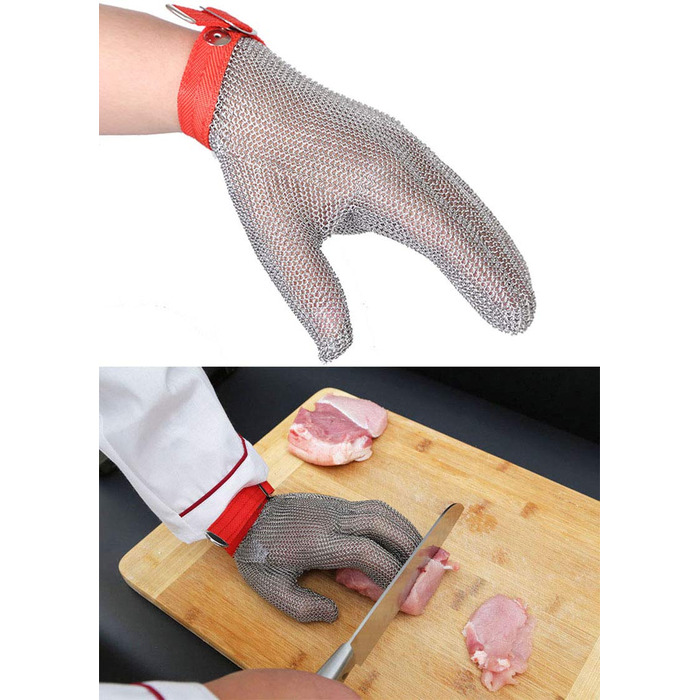 Стальные сетчатые перчатки ThreeH H-GL08 L