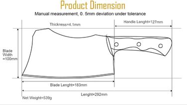 Нож-топорик для мяса Muxel SG8802-1223 из нержавеющей стали, 18 см