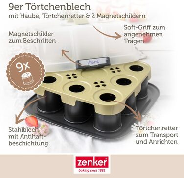 Форма для выпечки краффина на 9 порций с крышкой Zenker