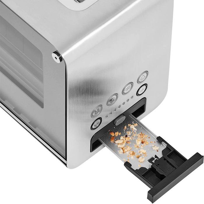 Стеклянный тостер WMF Lono / на 2 ломтика / с насадкой для булочек / 7 ступеней