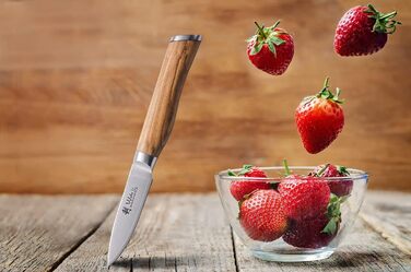 Профессиональный нож с дамасской стали с ручкой из оливкового дерева Wakoli