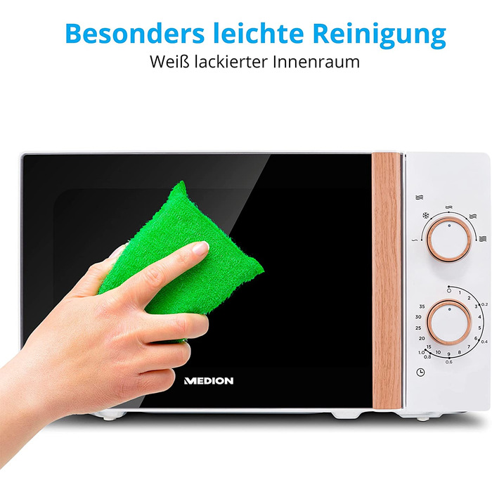 Микроволновая печь MEDION / 700 Вт / 20 литров / 5 уровней мощности / функция размораживания