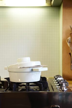 Кастрюля 24 см, эмалированная, белая Riess 2123-211