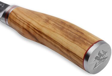 Дамасский нож Wakoli Olive серии HS с лезвием 20 см чрезвчайно острм из 67 слоев I дамасский профессиональнй поварской нож из настоящей японской дамасской стали с чернм молотком и ручкой из оливкового дерева