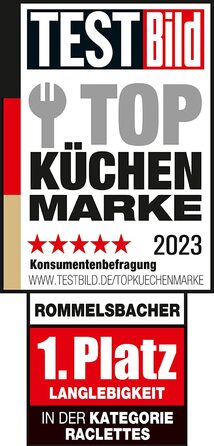 Гриль-раклетница ROMMELSBACHER RCC 1500 / 1500 Вт / на 8 человек / антипригарное покрытие / хром